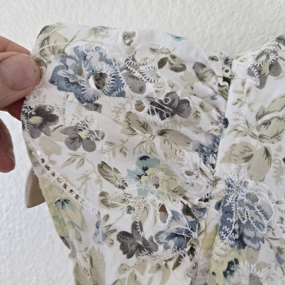 EN SAISON White Eliza Floral Print Tiered Midi-Dress size Medium - Picture 12 of 16